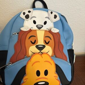 Loungefly Disney Parks Blue and Black Backpack